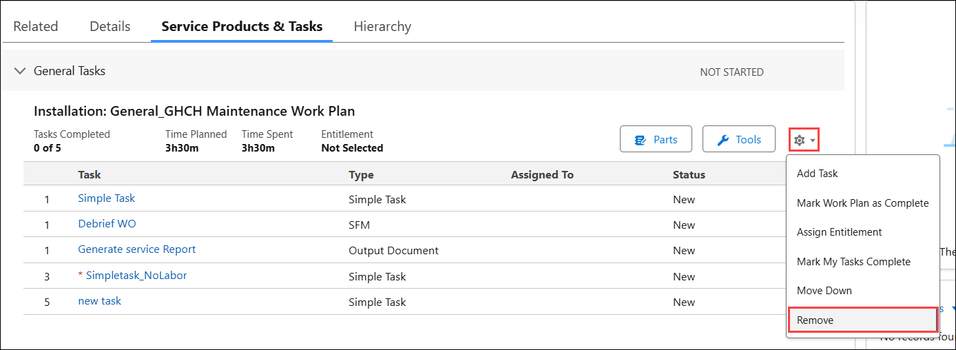 Remove Work Plan