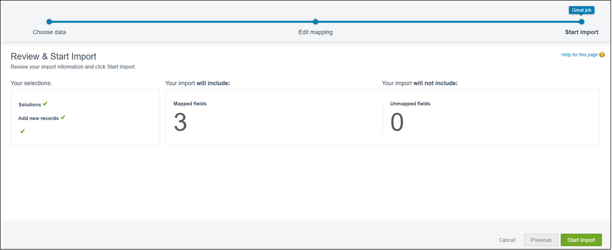 Review Solution Import