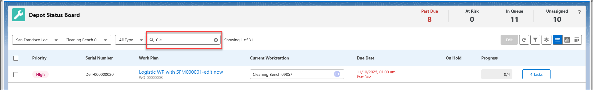 Searching Queue Items Using Global Search