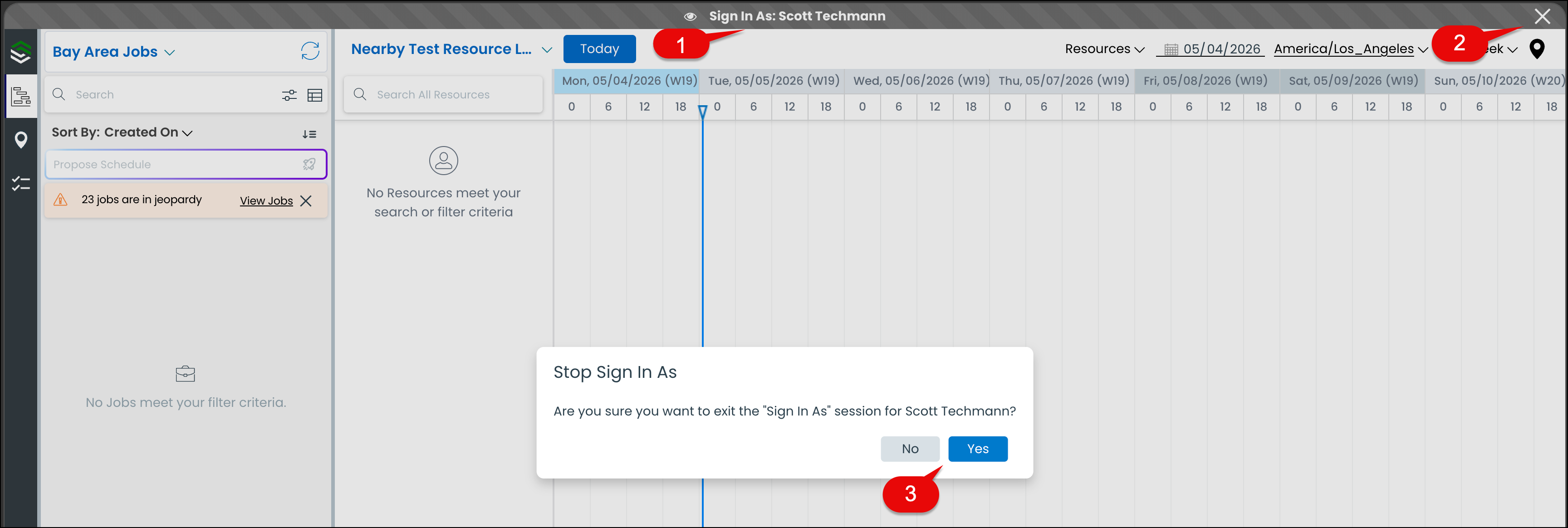 The image displays the steps to close the Sign In As feature