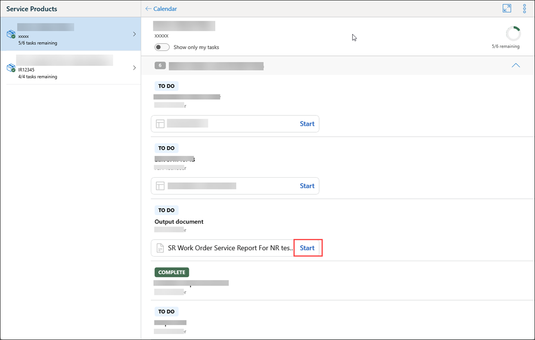 Output Document SFM from the Task List View Screen
