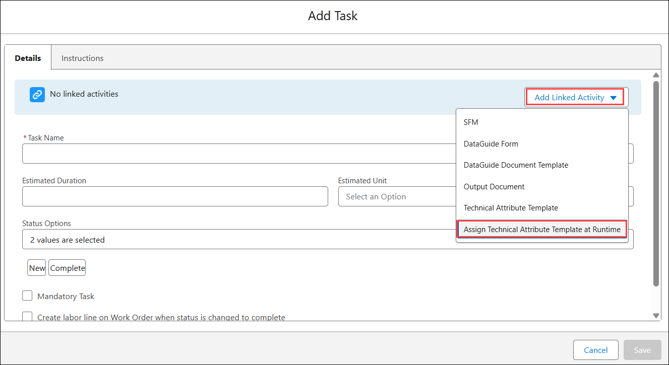 Assign Technical Attribute at Runtime Assign Technical Attribute at Runtime