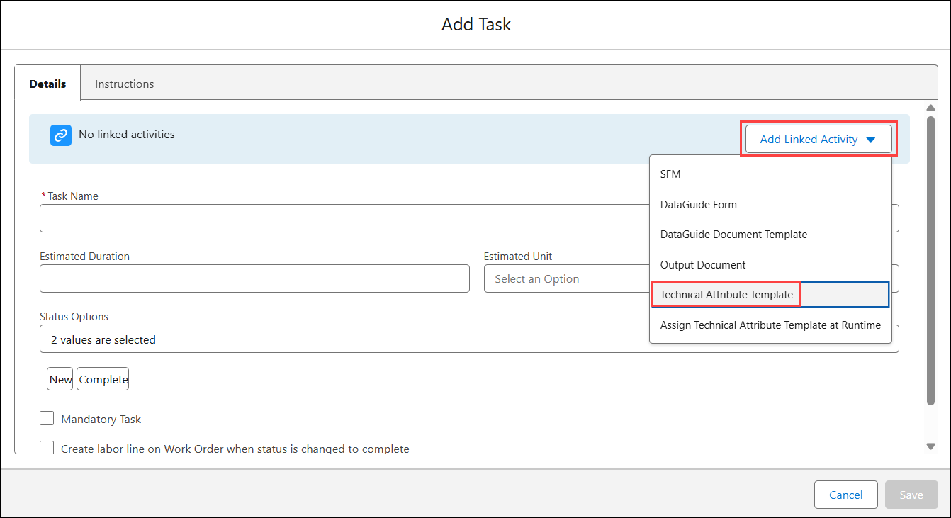 Technical Attribute Template Technical Attribute Template
