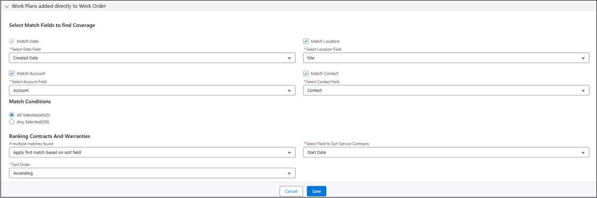 Work Plan added Directly to Work Order Work Plan added Directly to Work Order