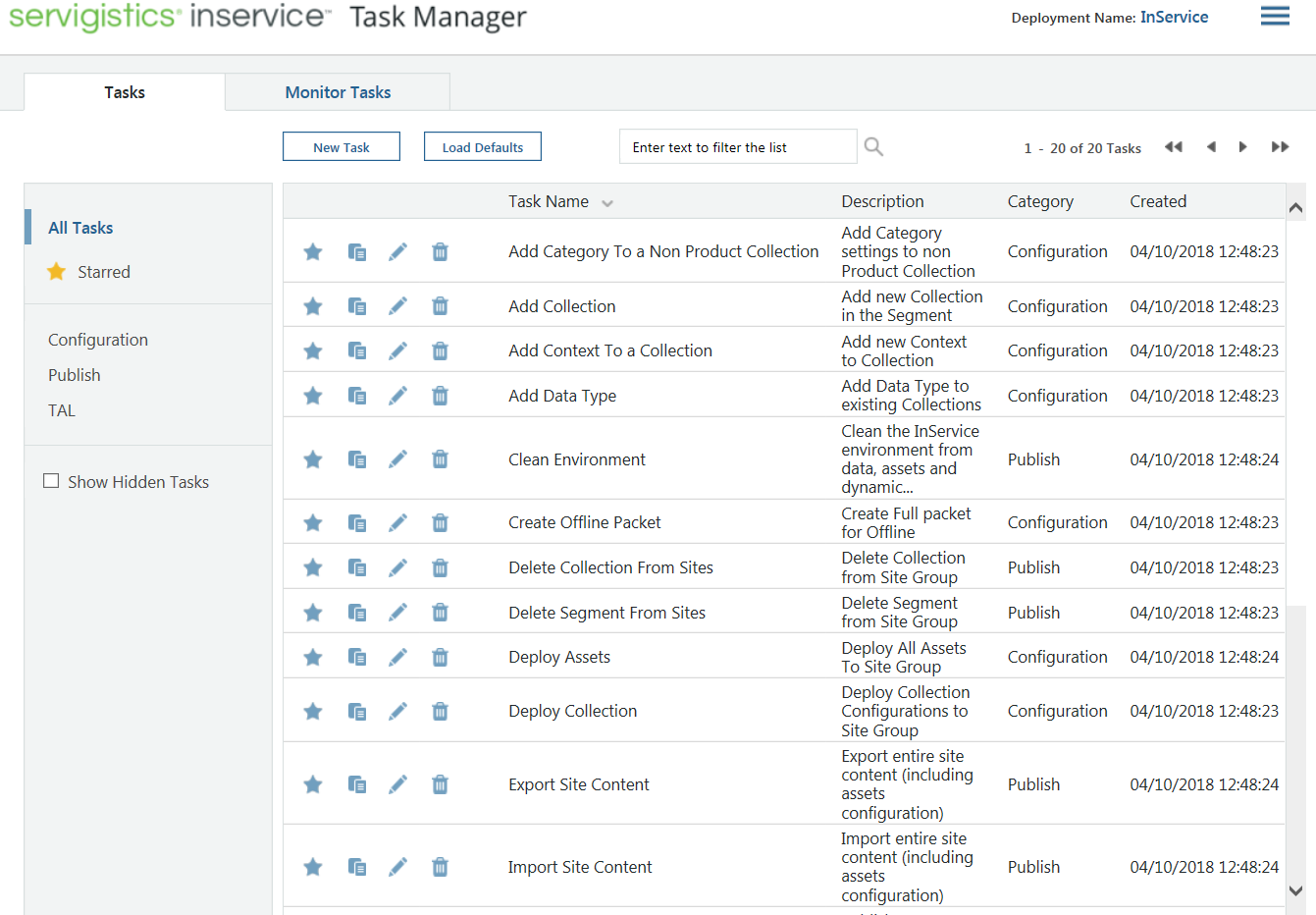 Конфигурирование Task Manager