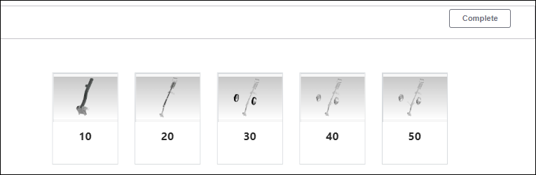 Sequential navigation user interface component.