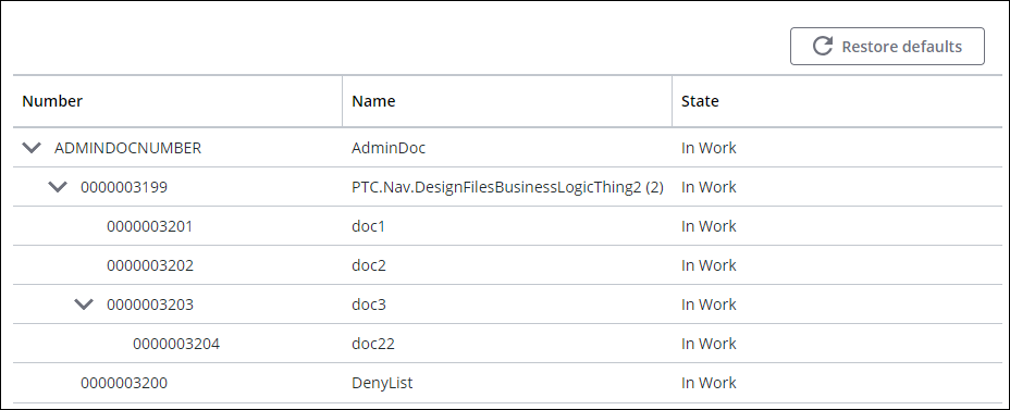 Document Structure component in Navigate user interface Document Structure component in Navigate user interface