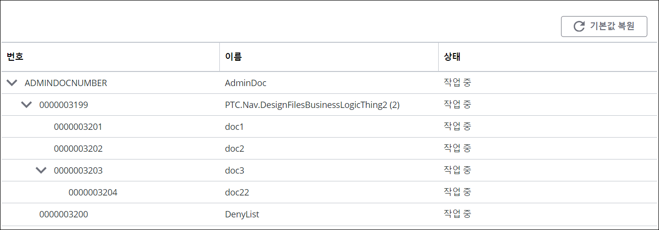 Navigate 사용자 인터페이스의 문서 구조 구성 요소