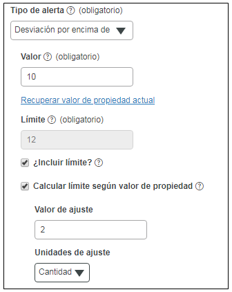Alerta de desviación