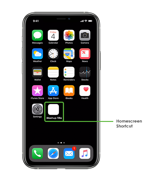 Verknüpfung auf iOS-Startbildschirm