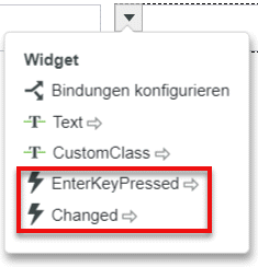 Widget-Ereignisse