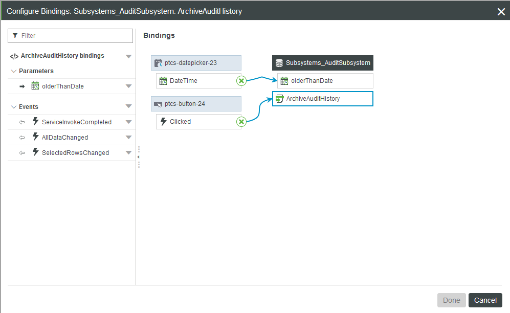 Configure Service Dialog box