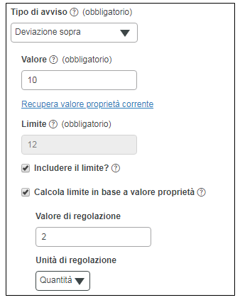 avviso di deviazione