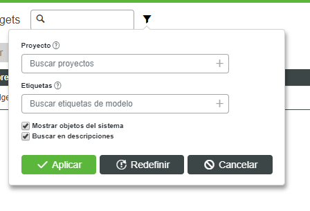 Mostrar objetos del sistema