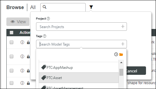 Filtering using tags.