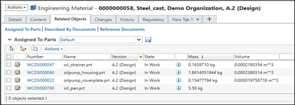 assigned to parts table