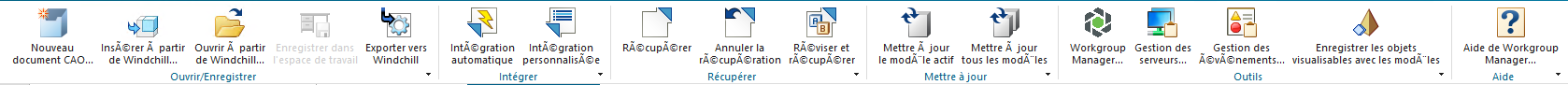 Insérer à partir de Windchill