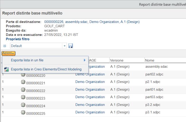 Trasferire la distinta base nella sessione di Annotation