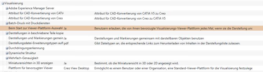 Einstellung für "Beim Start zur Viewer-Plattform-Auswahl auffordern"