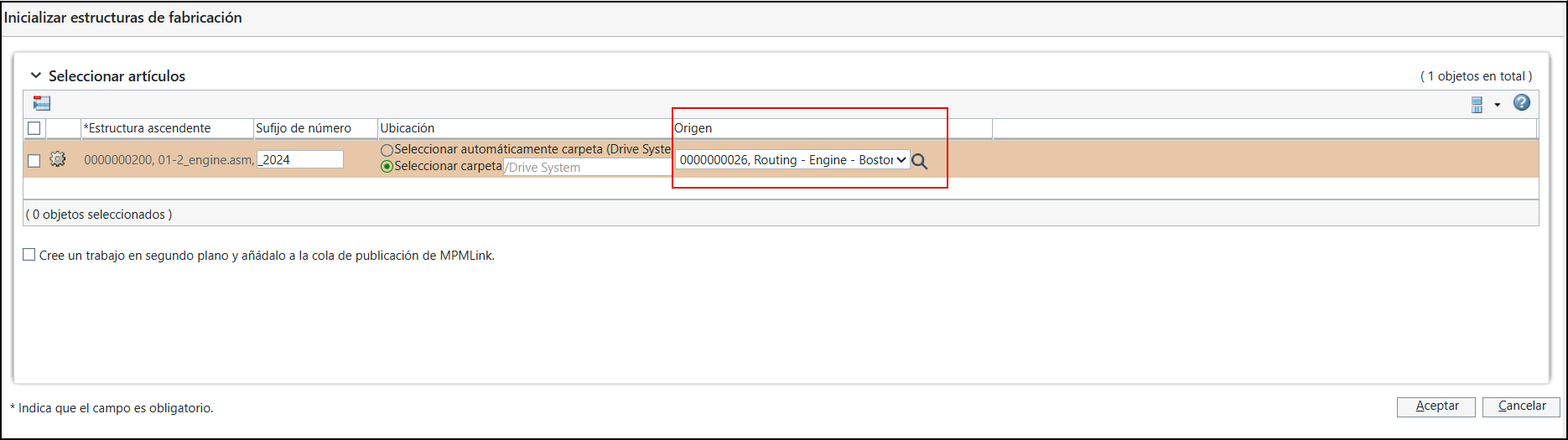 Initialize Manufacturing Structures
