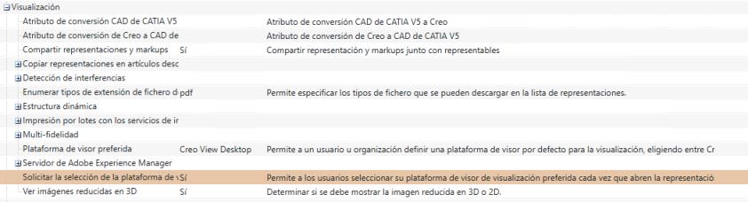 Preferencia para solicitar la selección de la plataforma de visor al iniciar