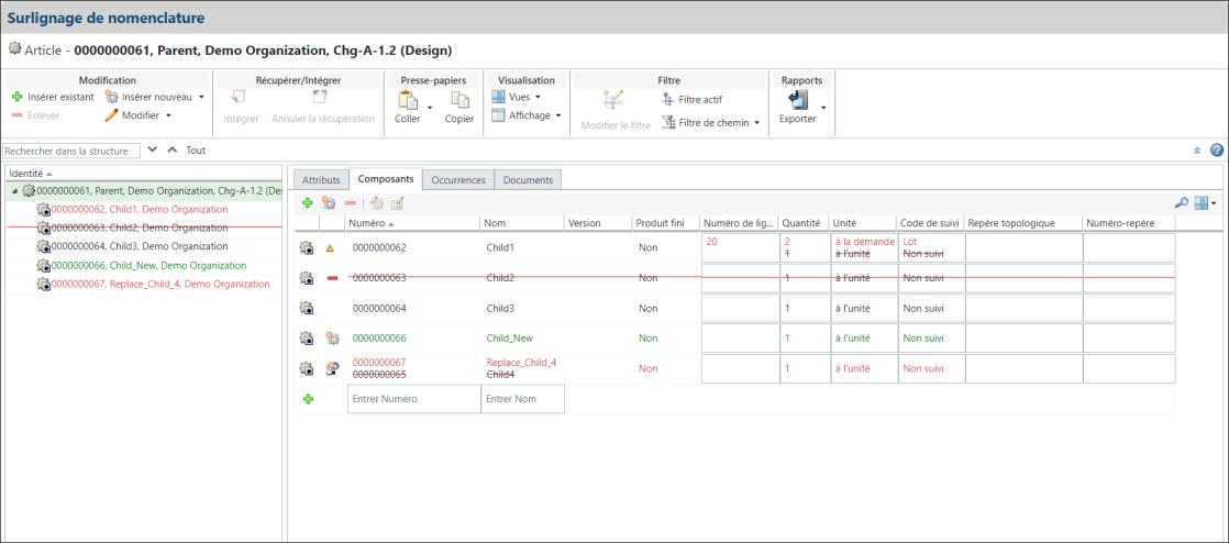 Navigateur de structure de surlignage