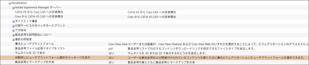 起動時にビューアプラットフォーム選択のメッセージを表示するプリファレンス