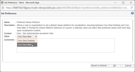 Set preference to set the Preferred Viewer Platform