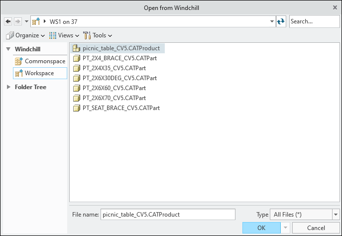 Open from Windchill CATIA