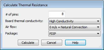 Calculate Thermal Resistance Window for a FIDES Integrated Circuit