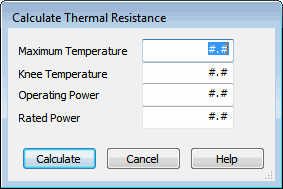 Calculate Thermal Resistance Window for a Siemens Resistor