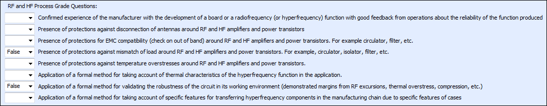 RF and HF Process Grade Questions