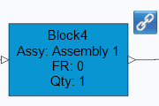 Block with a Data Link Button