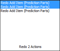 Sample Redo Commands with Selection Made