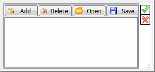 Window for Inserting, Deleting, and Opening Attachments