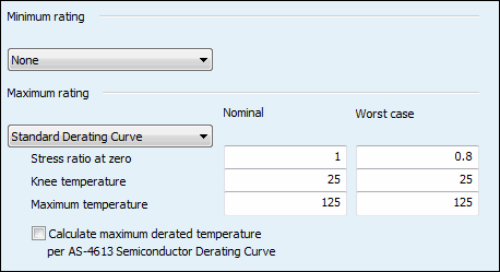 Standard Derating Curve