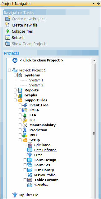 Project Navigator - File Open State