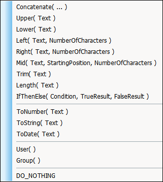 List of Text Functions