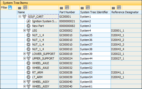 Windchill End Item and Part Icons