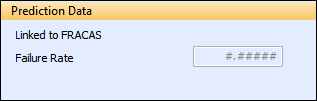 Prediction Data Pane with Part Linked to FRACAS Failure Rate