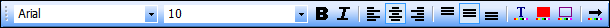 Object Properties Toolbar