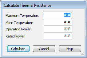 Calculate Thermal Resistance Window for a Siemens Resistor Calculate Thermal Resistance Window for a Siemens Resistor