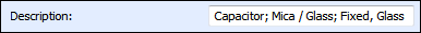Description Field Showing Classification Information for a PRISM Part
