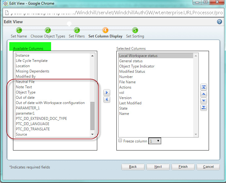 CS147500 - Windchill PDMLink: Is It Possible To Display/add The Column ...