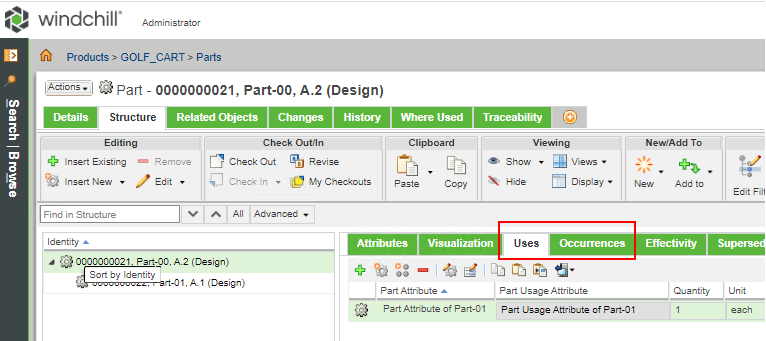 CS343273 How to get Windchill Part BOM Part Uses and Part